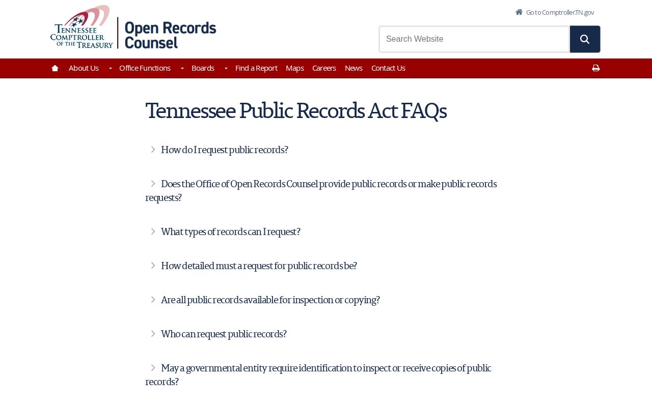 Tennessee public records guidance for Henderson County release records